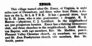 1891 Ensor city directory