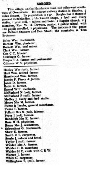 1891 Sorgho city directory